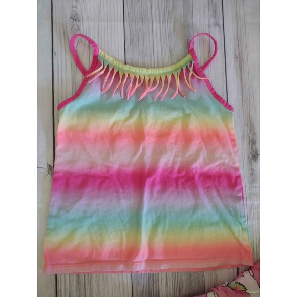 Girls Rainbow Llama Summer Outfit‎ Size 5t - Picture 2 of 4